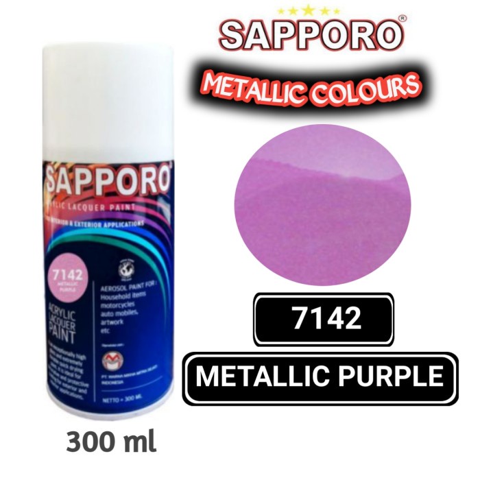 

7142 METALLIC PURPLE SAPPORO STANDAR 300ml Cat Semprot Pylok Pilok