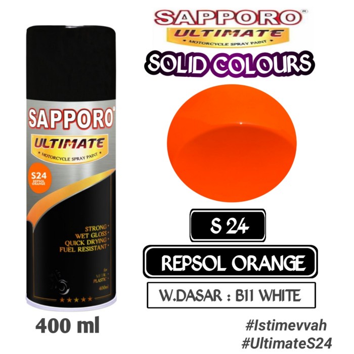 

S24 REPSOL ORANGE SAPPORO ULTIMATE 400ml Cat Semprot Pylok Pilok Pylox