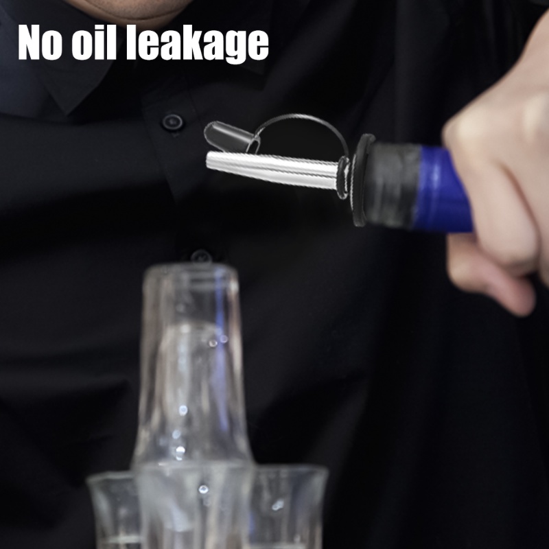 Nozzle Semprotan Dispenser Saus Minyak Serbaguna Dengan Tutup/ Pourer Botol Wine Stainless Steel Aksesoris Dapur