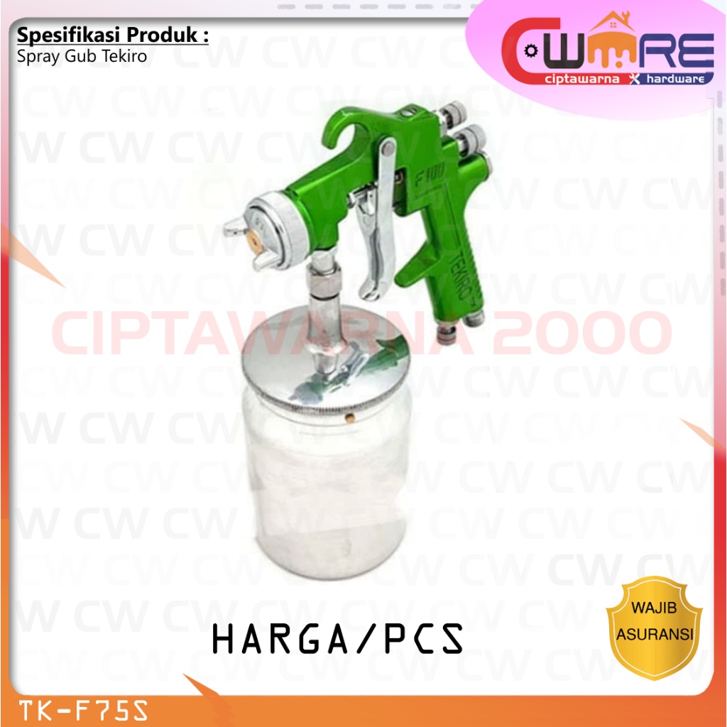 spray gun tekiro f75S Air Spraygun cat F 75 Tabung Bawah