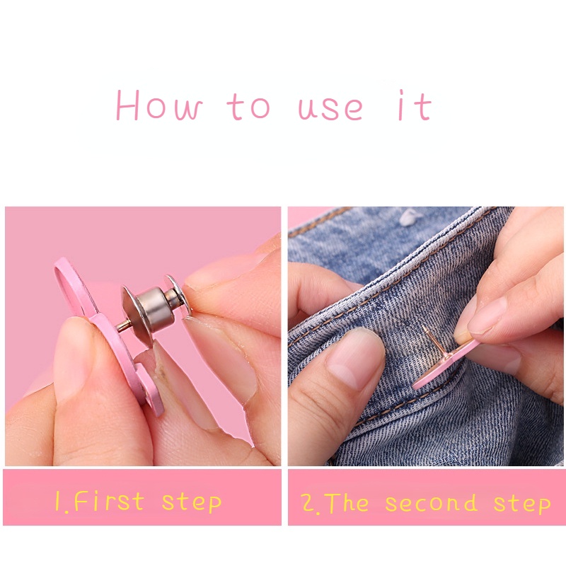 Mode Colorful Heart Waist Buckle Detachable Fixed Snap Button Pengencang Pinggang Celana Menyesuaikan Tombol