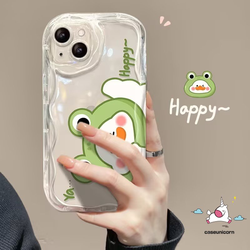 Casing Ponsel Bebek Lucu Kartun Untuk Infinix Hot 10Lite 30i 8 9 Note 12 G96 Hot 10 30 12 11 20 8 9 Main Smart 6Plus 6 7 5pasangan Lucu Transparan 3D Wavy Curved Edge Soft Tpu Cover