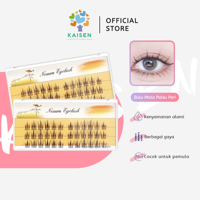 KAISEN Bulu Mata Tanam Natural/Bulu Mata Palsu Natural/ Paket Eyelash Extension Set/ False Eyelash/ 