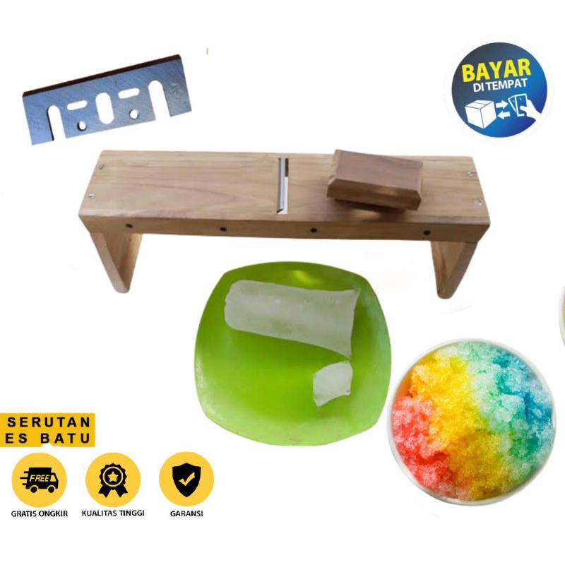 alat serut serutan es batu manual kristal stainless penghancur es batu