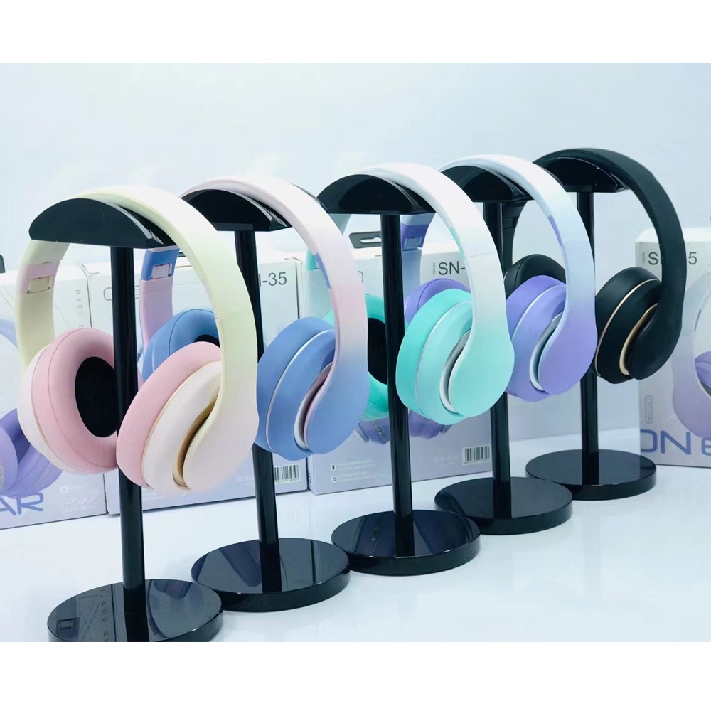 AVVIC SN-35 Wireless Headphone Bluetooth Headset Stereo Hifi Sound Music Gradient Color