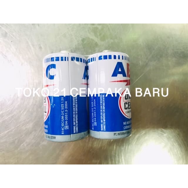 Baterai ABC BIRU Tipe R14C isi 2 PCS | Batre ABC Biru R14 Tipe C Murah