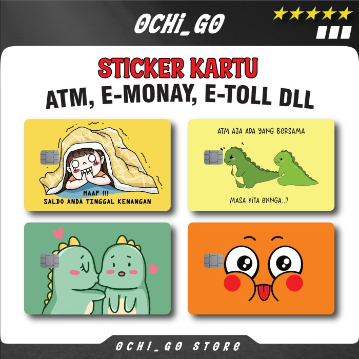 

Stiker Sticker Kartu Atm Garskin Skin Card Lucu Meme Dinosaurus Stiker Kartu Atm Bca | Bri | Mandiri | Debit | Credit | E-money | Flazz