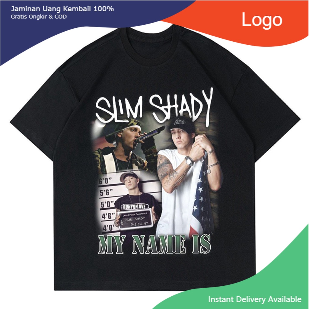 KAOS RAPPER EMINEM | RAP TEE VINTAGE OVERSIZE EMINEM | KAOS BAJU HITAM EMINEM