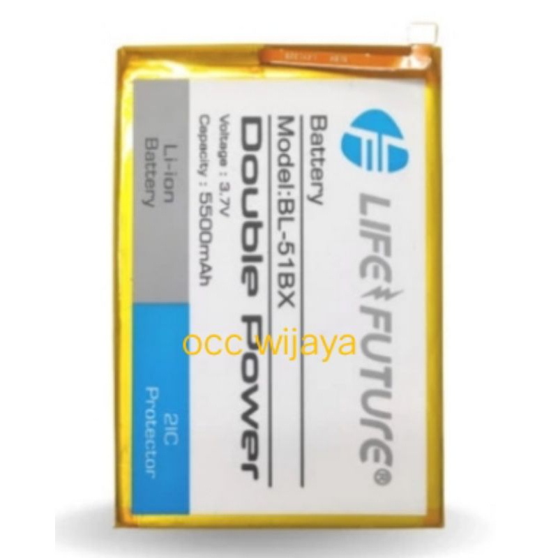 baterai life future infinix note 8/hot 10/hot 11/BL-51BX double power