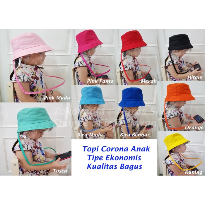 TERBARU Topi anti Virus / Anti Corona Kids Biru - TOSCA EKONOMIS