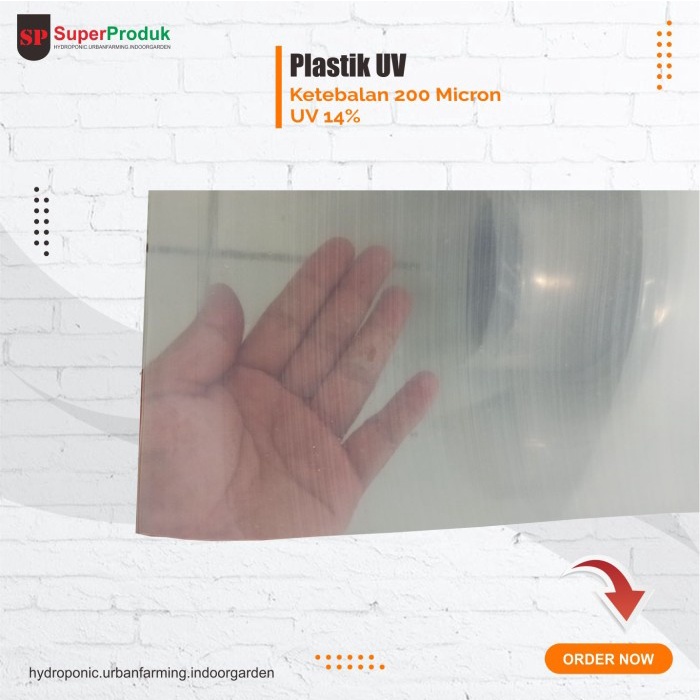 Plastik UV Lebar 6 meter buka / plastik UV greenhouse