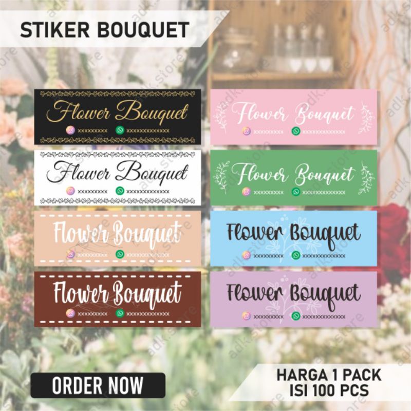 

[1 PACK] STIKER BOUQUET | STIKER LABEL BUKET | STIKER LABEL