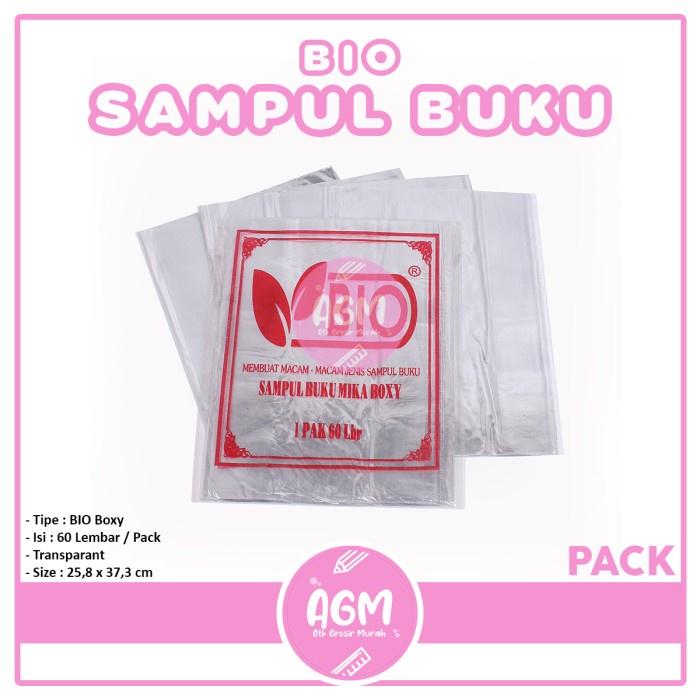 

Bio - Sampul Buku Mika Varian Plastik Uk Boxy Isi 60 Lembar - Pack