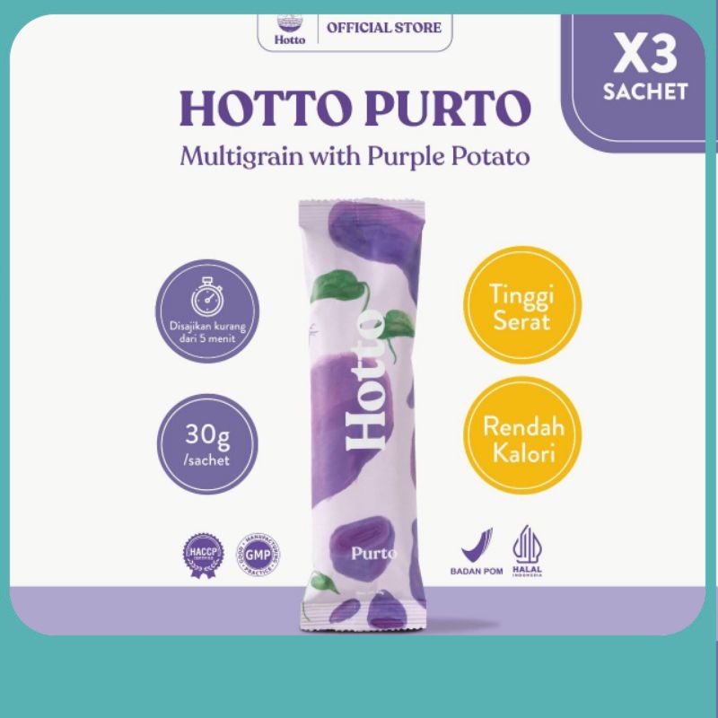 

Hotto Purto Oat 3 Sachet Eceran Persachet Multigrain Hotto Purto