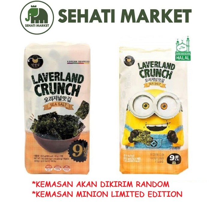 

✨Ready Stok✨ - LAVERLAND CRUNCH KOREAN SEAWEED SEA SALT 9 x 4.5g
