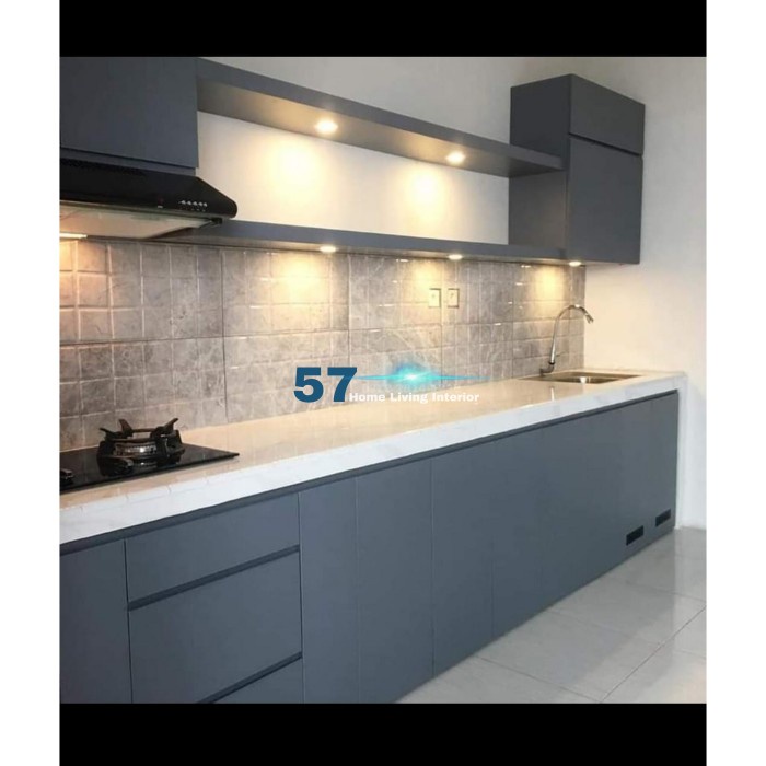 Kitchen Set Minimalis HPL Free Desain Bahan Plywood HPL Minimalis