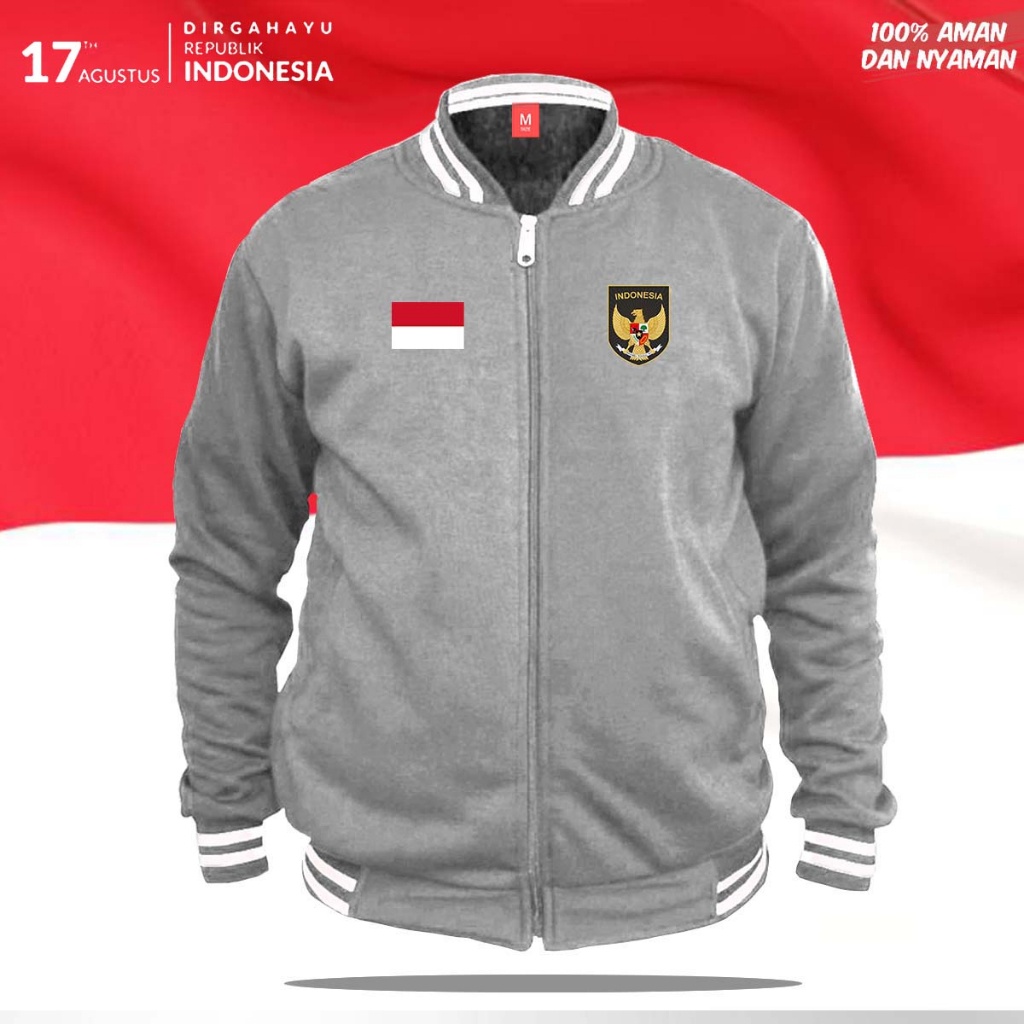 Jaket Baseball Varsty 17 Agustus/Garuda /Indonesia /Bisa Custom/Bisa Cod/Timnas