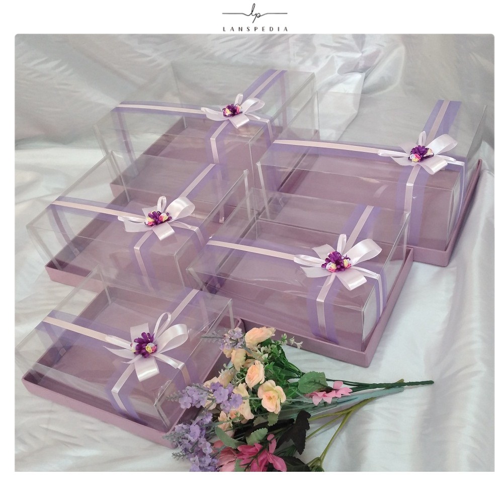 

Kotak hantaran 1 set 5pcs model tile pita