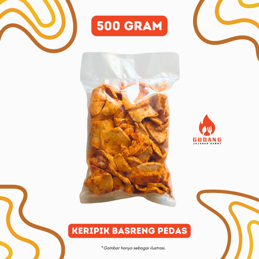 

Keripik Basreng Pedas Enak Baso Goreng 500 Gram | GJG