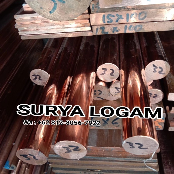 as tembaga 10mm x 200mm tembaga batangan murni Grounding rod tembaga