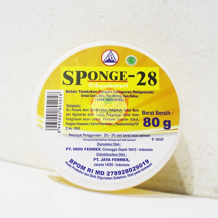 

80gr Sponge 28 / Quick 75 Stabilizer SP Emulsifier Pengembang