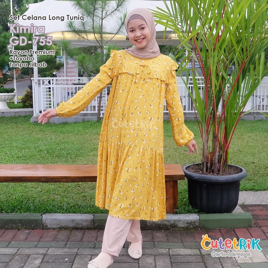 Cutetrik Setelan Long Tunik Baju Stelan Anak Perempuan 12 tahun setelan anak perempuan 8 10 11 tahun