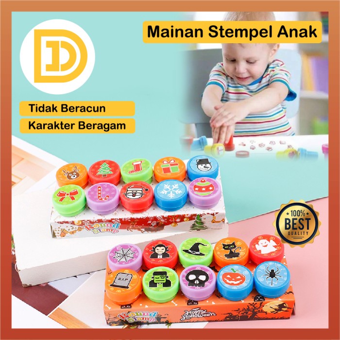 

Cap Mainan Anak Karakter Lucu Stempel Mini Stamp Mainan Edukasi Anak