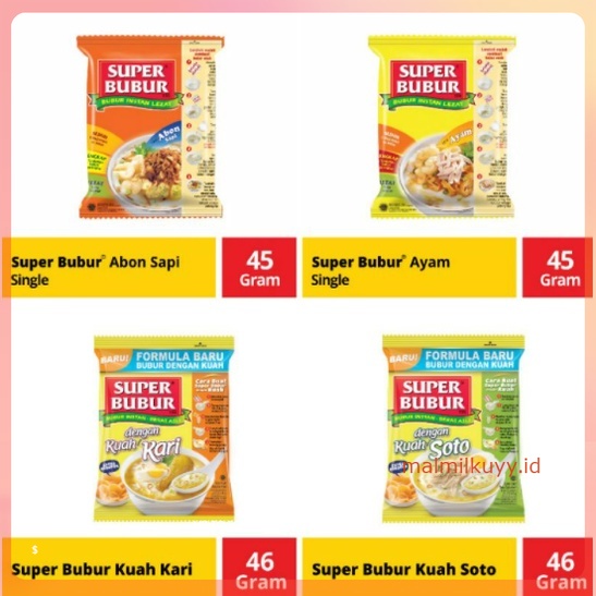 

SUPER BUBUR TIM INSTAN BURYAM 45 GRAM RASA AYAM ABON SAPI KUAH SOTO KUAH KARI EXTRA KERUPUK ECERAN RENCENG BERAS ASLI INSTANT SEDUH SNACK CEMILAN ANAK MAKANAN RINGAN GROSIR MURAH