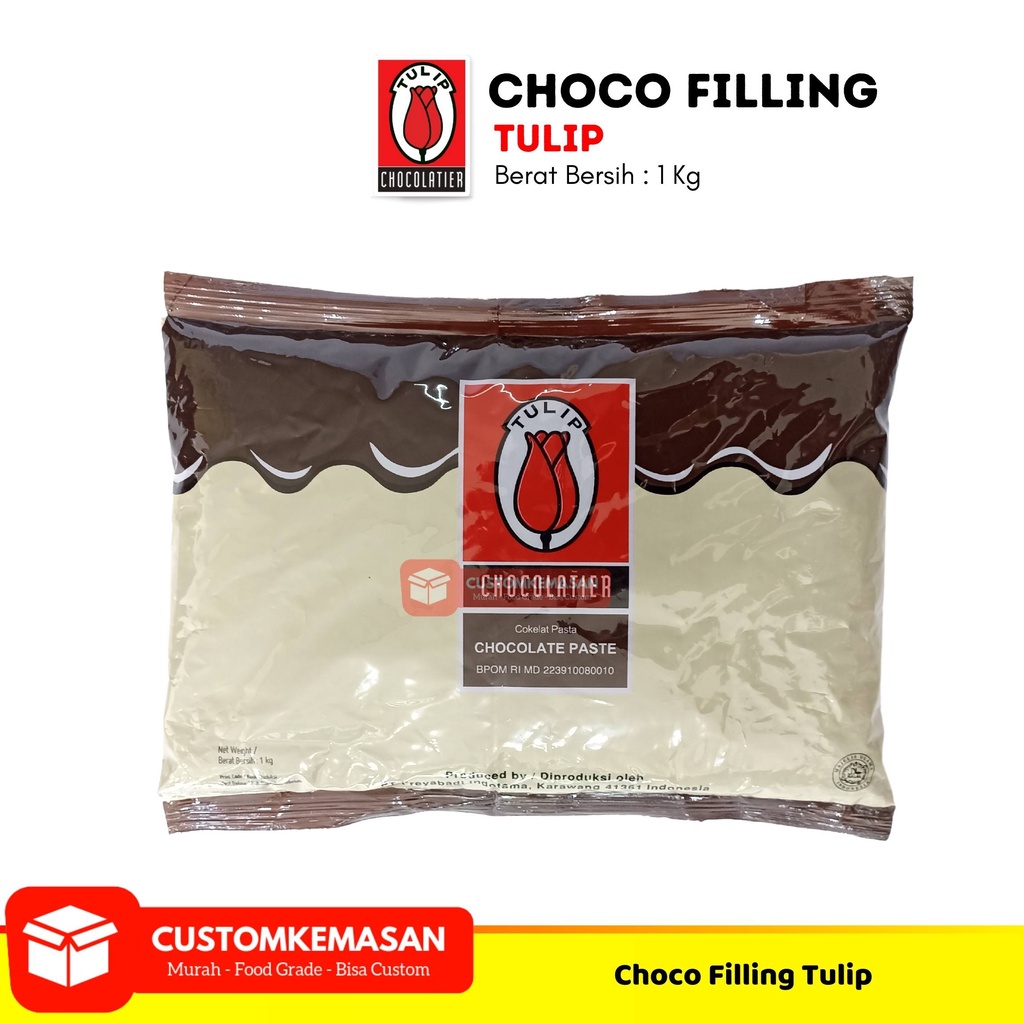 

Tulip Choco Filling / Pasta Coklat Tulip / Pasta Coklat 1kg / Choco Filing
