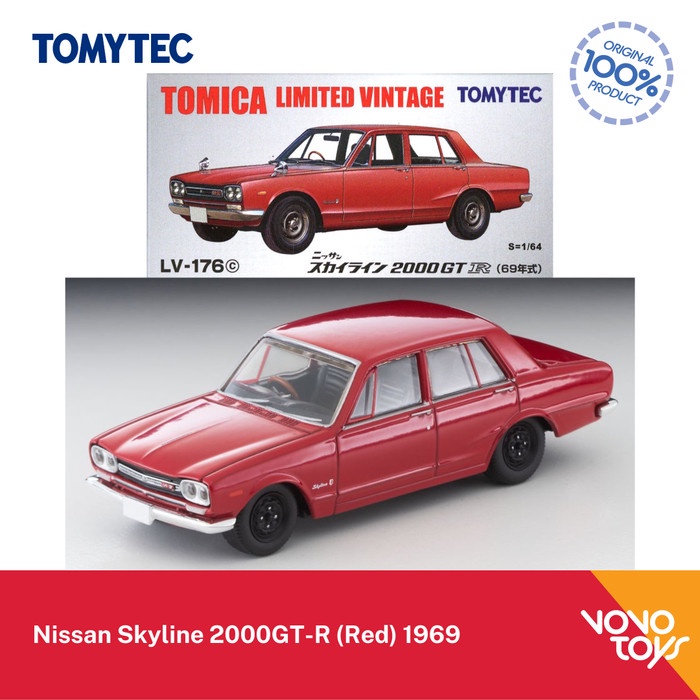 Tomica Limited Vintage TLV-176c Nissan Skyline 2000GT-R Red Tomytec