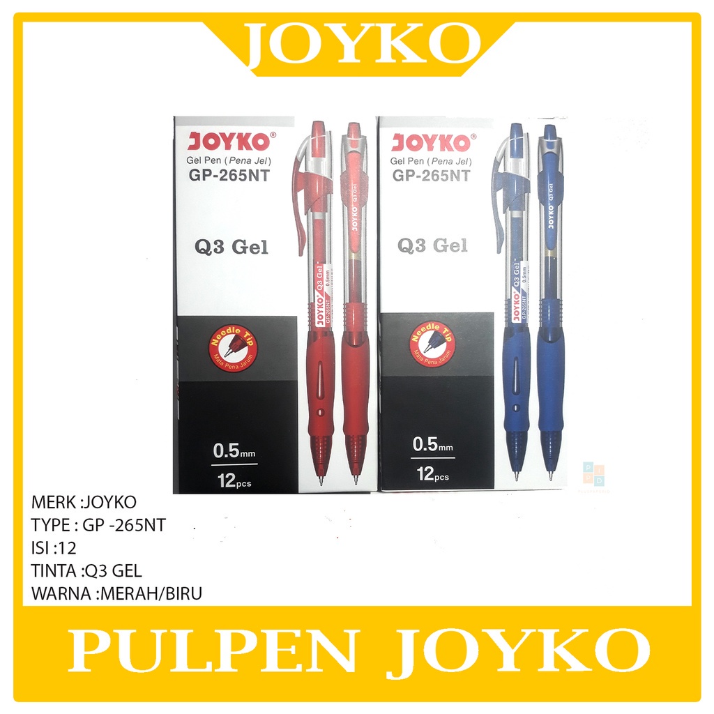 

JOYKO - Pulpen - Gel Pen GP-265NT Q3 Ukuran 0.5mm - Pcs