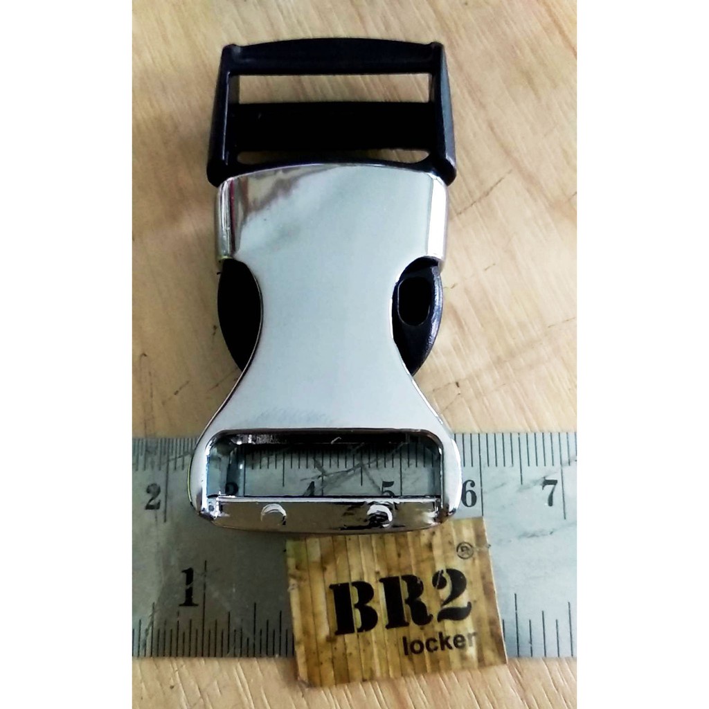 klip tali tas / Buckles / Kunci sodok Metal plastik 25 mm silver