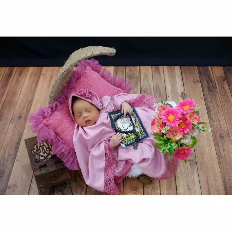 MUKENA ANAK BALQIS/MUKENA BAYI NEWBORN/KOSTUM NEWBORN FOTO