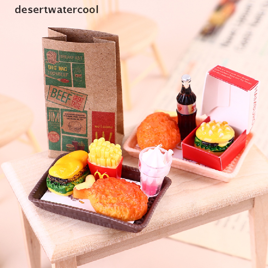 Deid Rumah Boneka Mini Simulasi Burger Kentang Goreng Model Pemandangan Bucket Rumah Penuh Bo11 Martijn