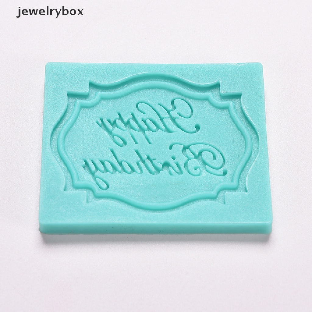 [jewelrybox] Happy Birthday Cetakan Silikon Cake Decorag Lace Impress Mat Baking Mold Butik