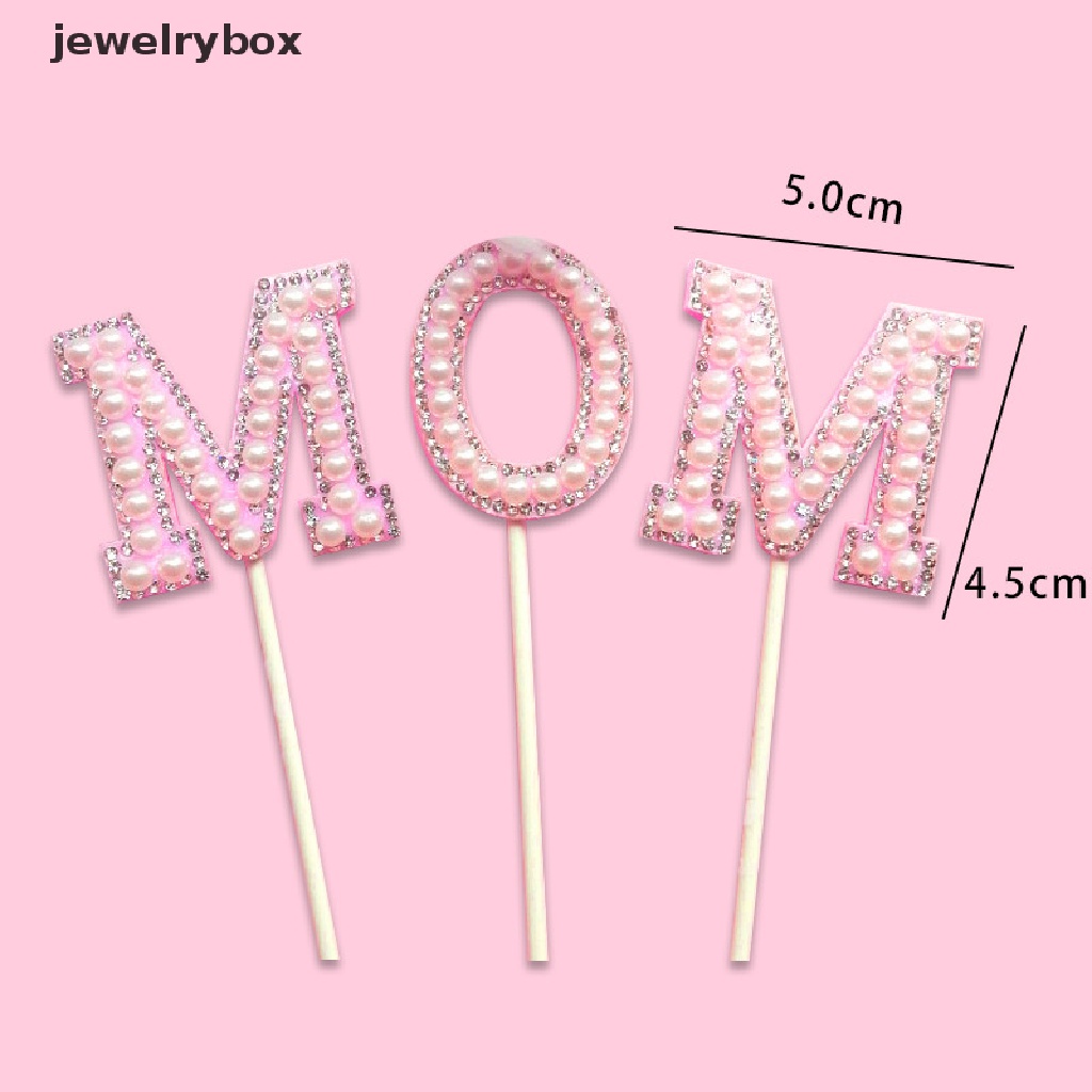 [jewelrybox] Mom Cake Decorag Insert Mother's Day Mom Birthday Flowers Hiasan Dekorasi Kue Butik