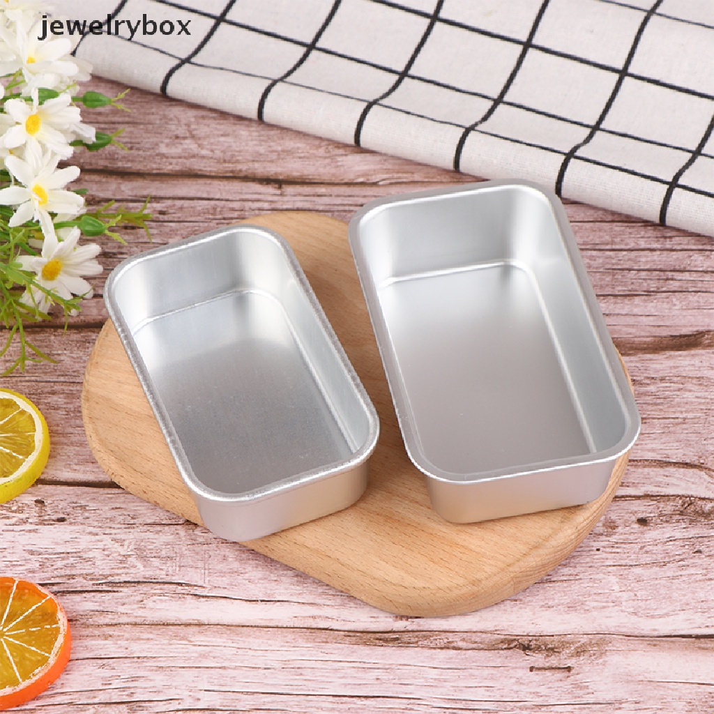 [jewelrybox] 1pc Aluminium Alloy Loyang Roti Persegi Panjang Baking Kue Cetakan Pastry Baking Pan Butik