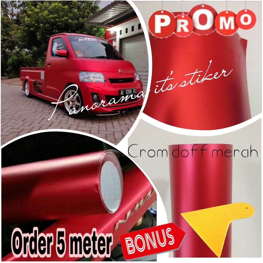 Skotlet sticker motor warna merah scotlight metalic merah doff stiker scotlite motor merah chrome In