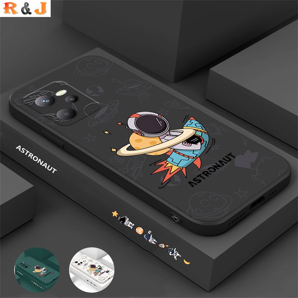 Casing Kapal Planet Astronot Realme 10 C35 C33 C21Y C25Y C31 C30 C21 RealmeC11 C25 C15 C12 C3 C2 Realme 8i 8 pro 5 5i 6i C17 Soft Silicone Phone Case Cover