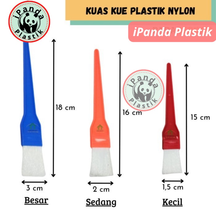 Kuas Kue Kering Plastik Nylon Kuas Poles Makanan Roti Mentega Masker - Kecil 0,5 inch