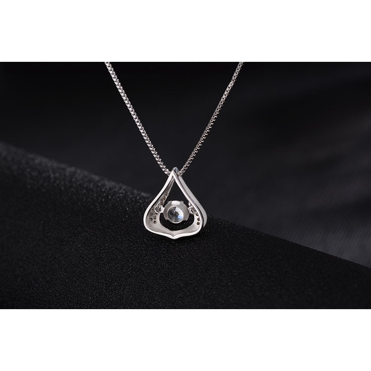 Goldkingdom Fashion Perhiasan Aksesoris Ready Stock Berbentuk Hati Droplet Perak Disepuh Kalung Wanita Tulang Selangka Rantai Perhiasan Liontin Jepang Dan Korea