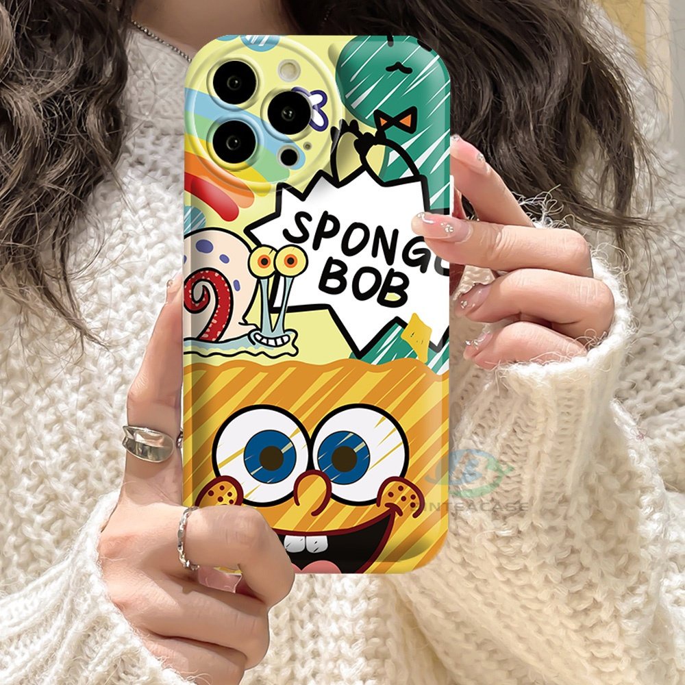 Realme 10 C55 C15 C12 C25S C11 C20 realme5 5i 6i C3 8i C21Y C25Y Cute Patrick Star Dan SpongeBob Silikon Airbag Case Binteacase