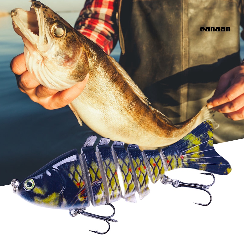 Cnn-umpan Multi-Bagian 2kait Treble Tajam Duri 7bagian Tahan Karat Kekuatan Tinggi 3D Fisheyes Lure Bait Outdoor Tackle