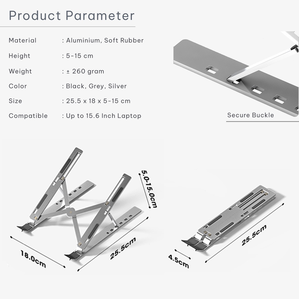 Colta Form Laptop Stand Holder Aluminium / Dudukan / Bracket