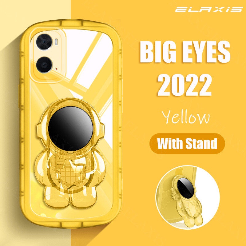 Andyh Untuk OPPO A76/A96 Casing Ponsel Tahan Jatuh Transparan Chubby Silikon Lembut Dengan Astronot Berdiri2022 Desain Baru Ponsel Penutup Belakang