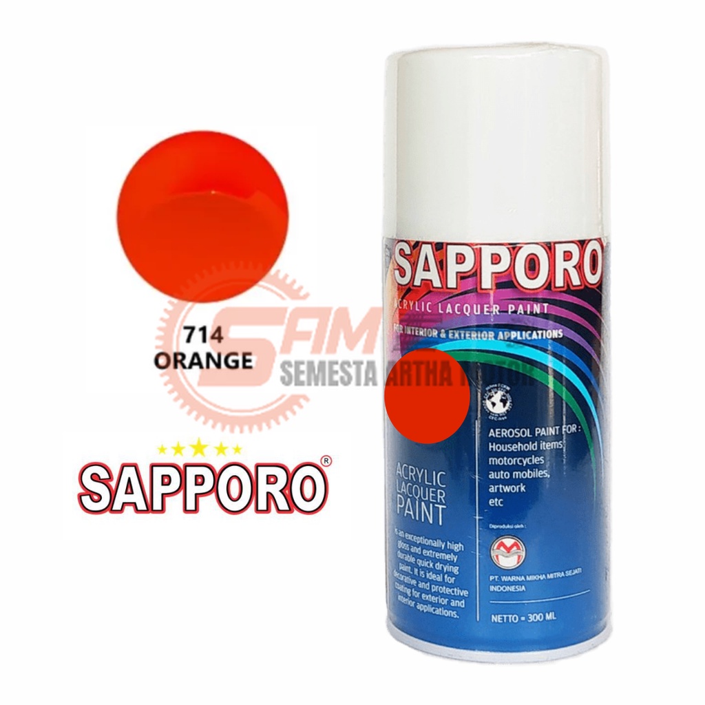

Pilox Sapporo Orange 714 Cat Semprot 300ml Aerosol Jingga Colour Spray Pilok