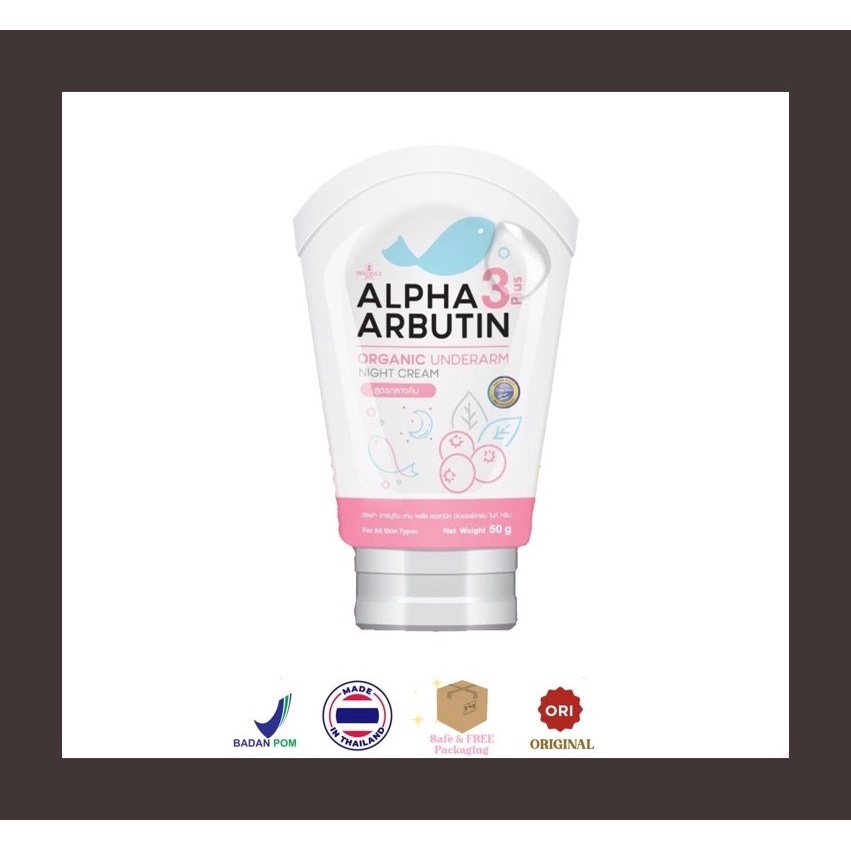 Precious Skin Thailand Alpha Arbutin 3 Plus Organic Underarm Night Cream 50gr Perawatan Ketiak