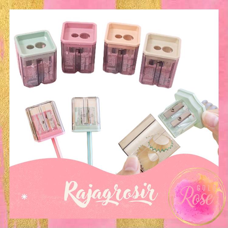 

ℛ - S5739 Rautan Pensil 2 Lubang / Serutan Pensil Warna Warni / Rautan Serutan Pensil Warna Wadah Besar Murah Berkualitas