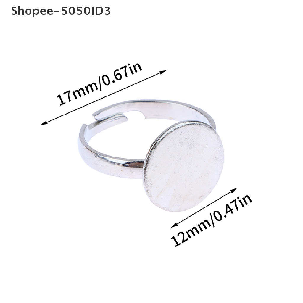 [HOT] 10pcs Holder Palet Cincin Lem Bahan Stainless Steel Untuk Eyelash Extension [ID]