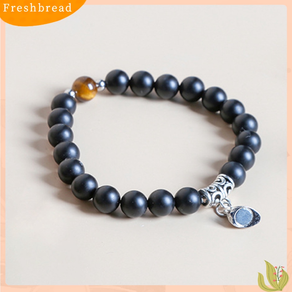 &lt; Freshbread &gt; 2Pcs Gelang Kekasih Manik Dekorasi Hati Ultralight Makna Tiger Eye Stone ic Couple Bracelet Untuk Hari Valentine